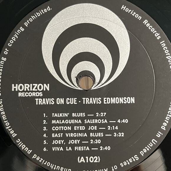 Travis Edmonson Travis On Cue Vinyl LP 1962 Horizon Records WP-1606 - Picture 3 of 7